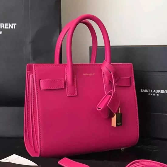 Replica Saint Laurent Nano Sac De Jour Bag In Rosy Leather